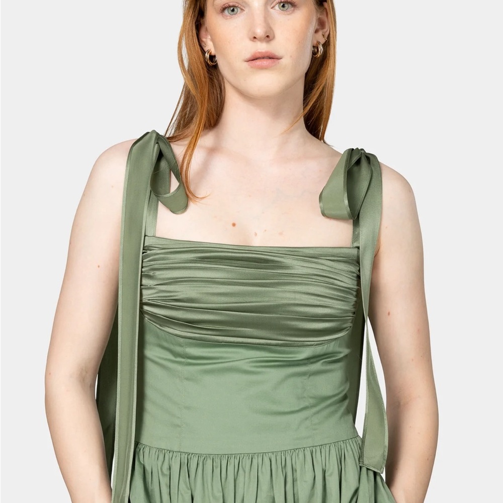 Murlong cress Elsa sage Green Maxi Dress